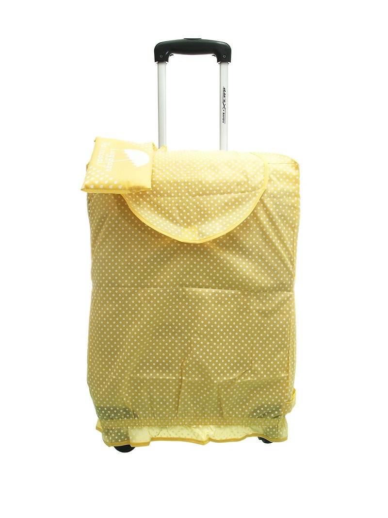 波點可折疊行李的防水雨衣 - 米色 - 雨傘/雨衣 - 防水材質 黃色