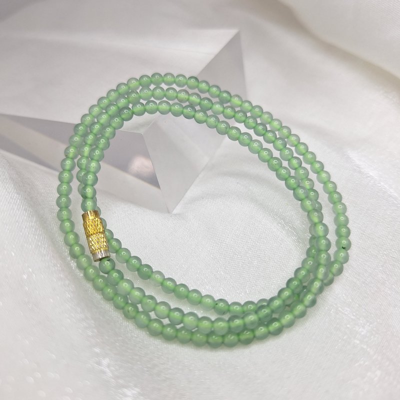 Dangerous material ice clear glass bracelets and beads | natural grade A jadeite - สร้อยข้อมือ - หยก 