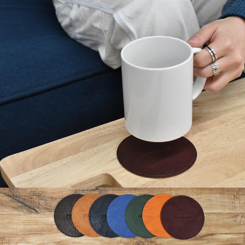 Coaster, Tochigi Leather, Round, Kitchen Goods, Kitchen Supplies, Genuine Leather, Cowhide, Tanned Leather, Made in Japan, JAK071 - ที่รองแก้ว - หนังแท้ หลากหลายสี