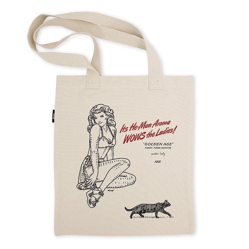 AMO®Original Tote Bags/AKE/GOLDEN AGE/Poster Lady - Messenger Bags & Sling Bags - Cotton & Hemp 