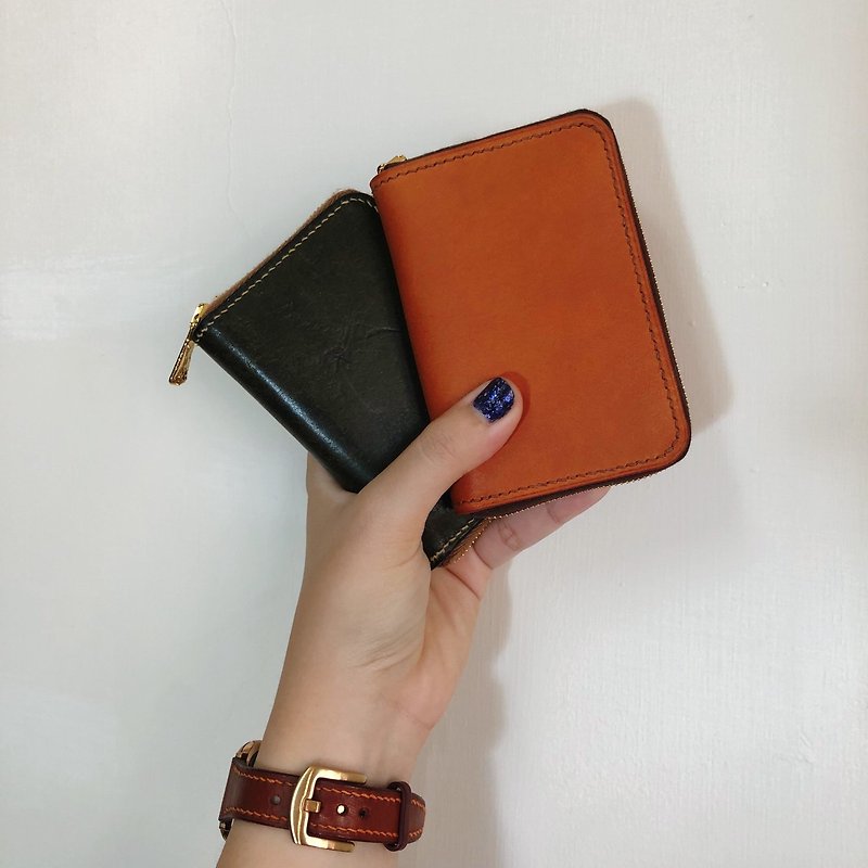 U-shaped genuine leather zipper coin purse - Coin Purses - Genuine Leather 