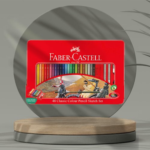 文聚 Faber-Castell 油性色鉛筆48色/鐵盒(原廠正貨)