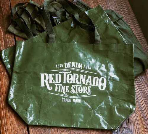 RED TORNADO 臺灣經銷 復古購物袋 PP材質 美式 環保袋 編織袋