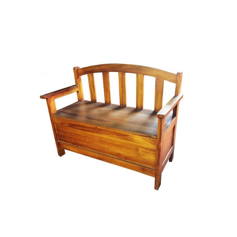 【吉迪市100%全柚木家具】UNCF-14 柚木可收納式造型穿鞋椅 收納 - 椅子/梳化 - 木頭 咖啡色