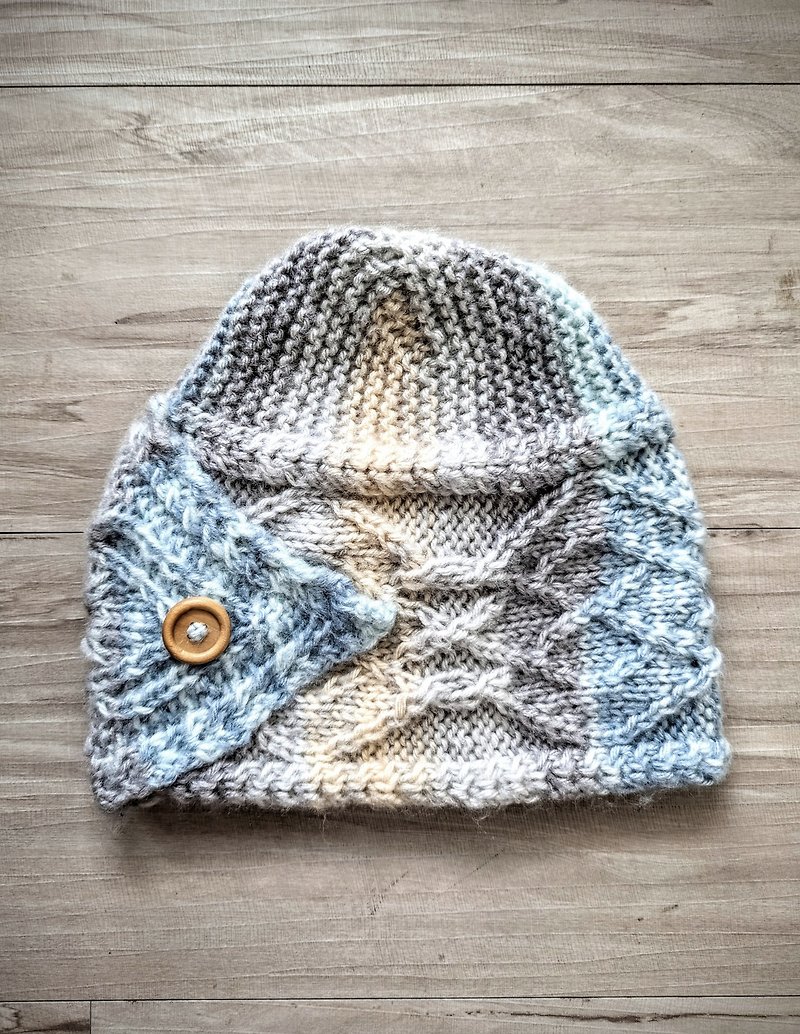 手編みの毛皮の帽子～初春 - 帽子 - ウール 多色