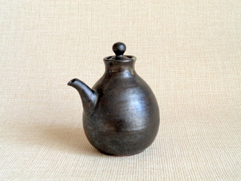 黒釉注器a - 茶壺/茶杯/茶具 - 陶 黑色
