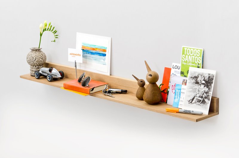 curio wall display shelf | natural oak - ชั้นวาง/ตะกร้า - ไม้ 