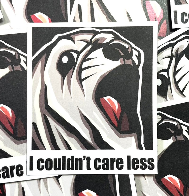 Meme Sticker Screaming Seal Meme Seal Sticker - Matte Thick Pound Super Wear-Resistant Sticker - Stickers - Paper White