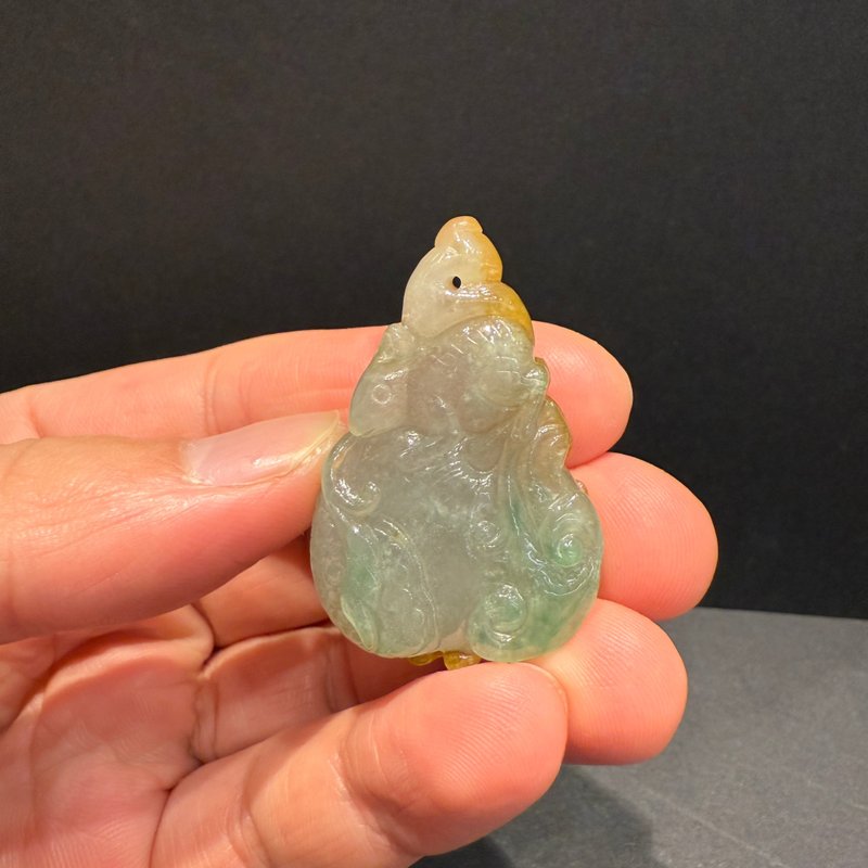 瀚玉珠寶 天然A貨翡翠 冰種三彩緬甸玉 鼠來寶 老鼠 老三彩翡翠 - 其他 - 玉石 