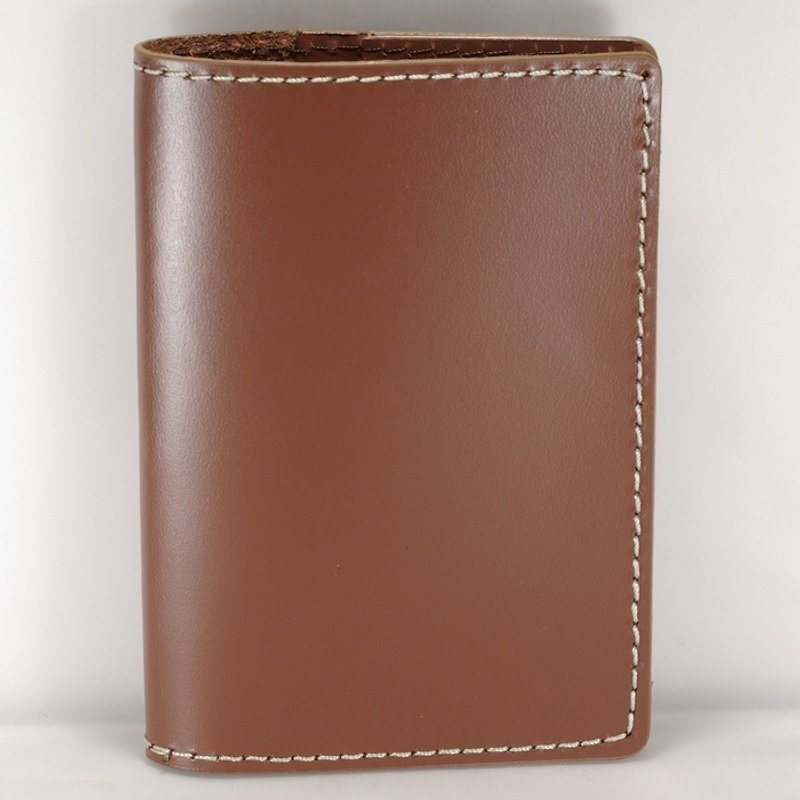 Classic leather brown leather passport holder - a bold line - ที่เก็บพาสปอร์ต - หนังแท้ สีนำ้ตาล