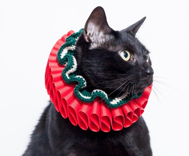 Classical Christmas Party Ruffle Neck Raff Collar Cat Christmas Gift Box Shop Chubby Rainbow Collars Leashes Pinkoi