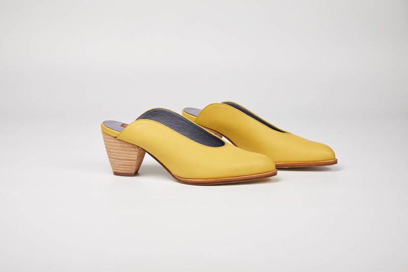 LEADING ROLE | Silence| Design | Handmade Shoes | Yellow - Sandals - Genuine Leather Yellow