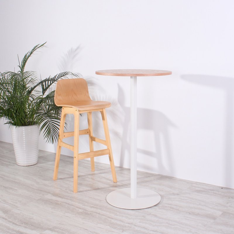 [White] Nordic minimalist flat table round table - Dining Tables & Desks - Other Metals White