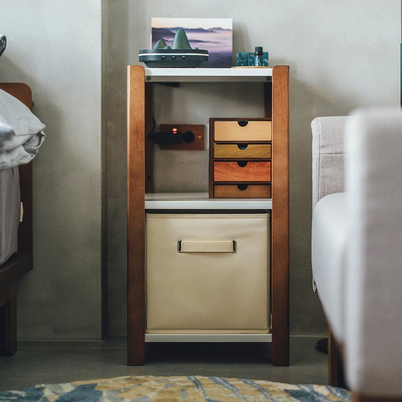 標準收納架【含布籃 & 抽屜式收納盒 2 入】 - 層架/置物架/置物籃 - 木頭 