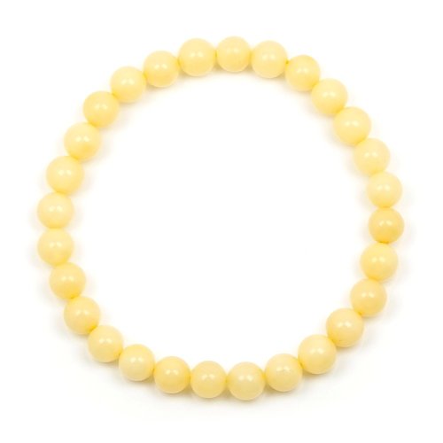 正佳珠寶 Gemsrich Jewelry 【正佳珠寶】蜜蠟琥珀 頂級白金滿蜜 5.8-6.2mm 蜜蠟手珠