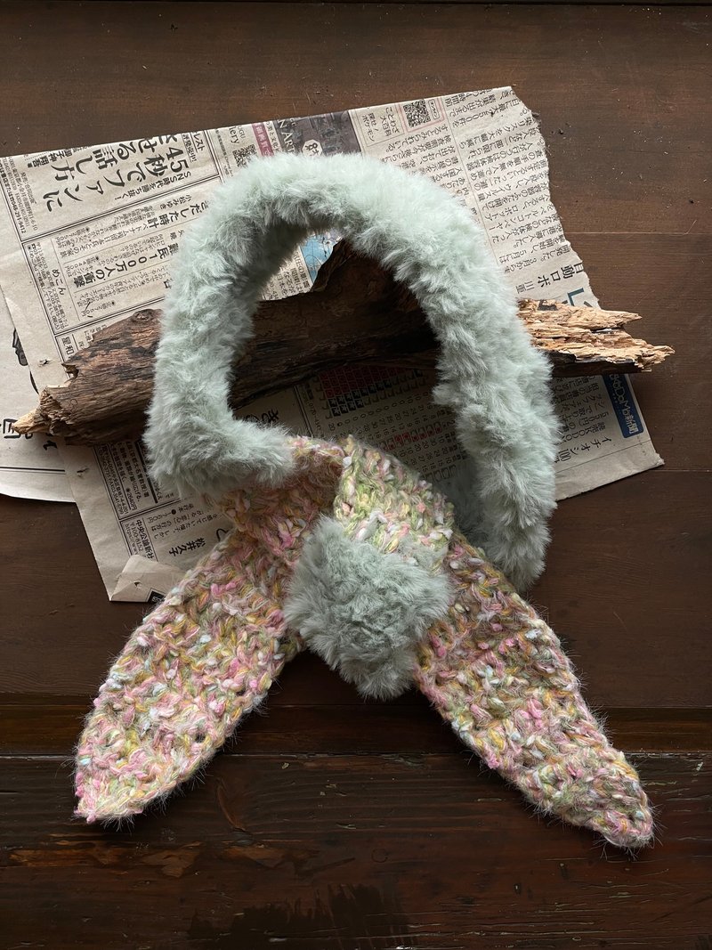 小圍巾 / 蘇打跳跳糖 - 圍巾/披肩 - 羊毛 綠色