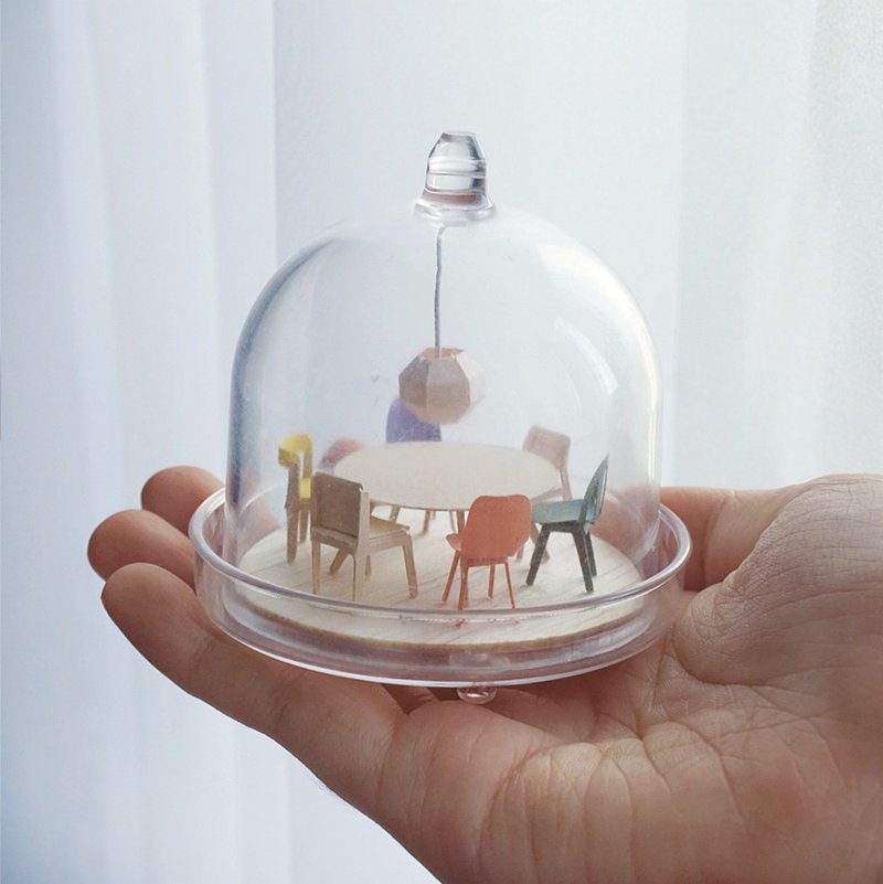 Paper Miniature garret room of Hygge series - 擺飾/家飾品 - 紙 