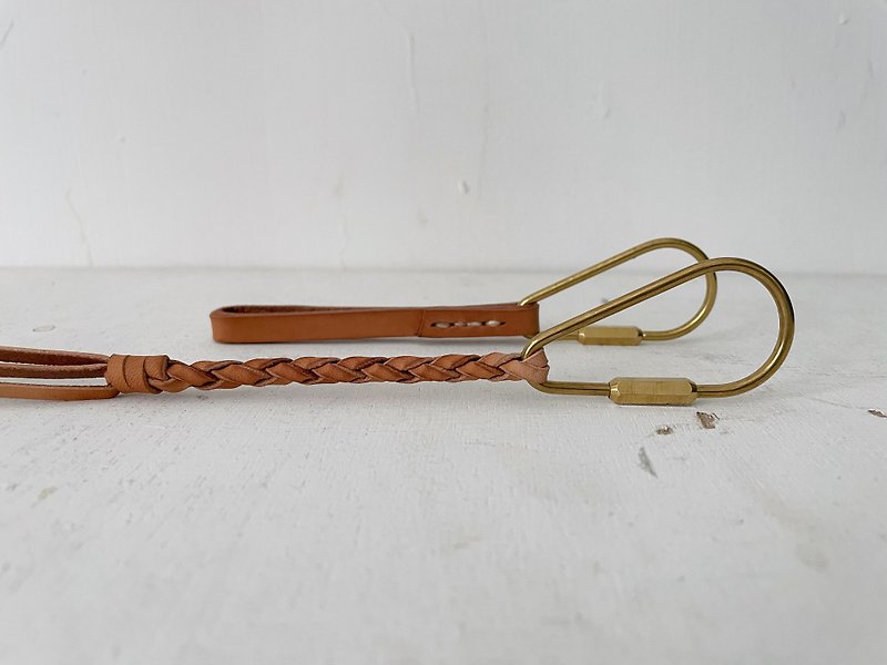 Copper ring key ring - Keychains - Genuine Leather 