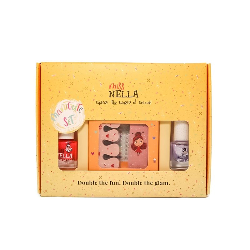 British [Miss NELLA] Children's Water-Based Makeup Kaleidoscope Series 3-in-1 Combo - Bright Galaxy - Nail Polish & Acrylic Nails - Other Materials Multicolor