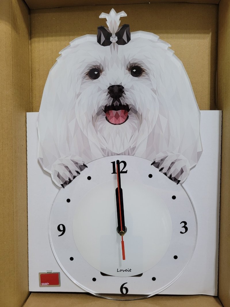 Loveit angular design lifestyle wall clock in stock (Longhair Mal) - นาฬิกา - อะคริลิค หลากหลายสี