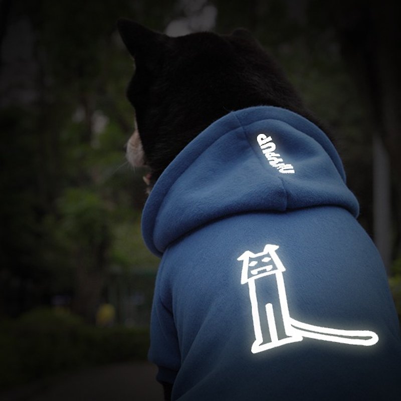 寵物帽T冬裝 狗狗字母客製款 保暖有型 夜間反光散步安全 送禮 - 寵物衣服 - 棉．麻 多色