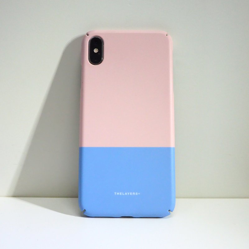 シンプルな幾何学的な ROSY SERENE オーシャン オリジナル MagSafe iPhone 15 透明落下防止電話ケース - スマホケース - プラスチック ピンク