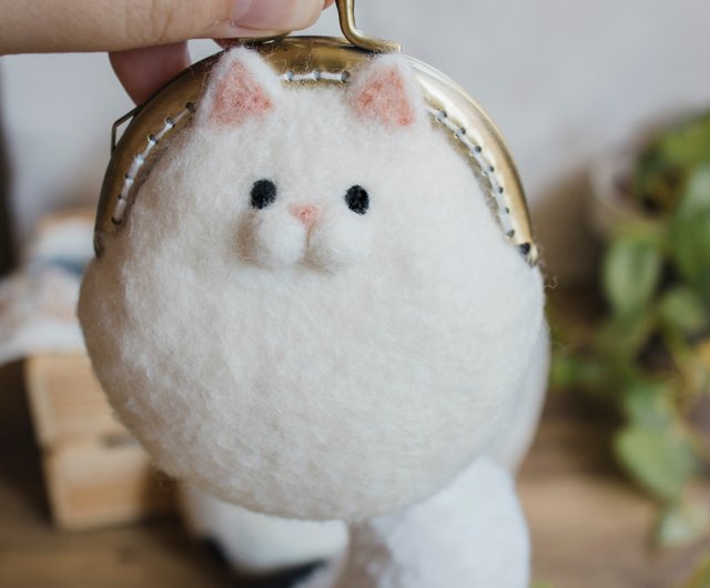 しっぽを振る猫 Dafukoがま口とキーホルダー チャーム