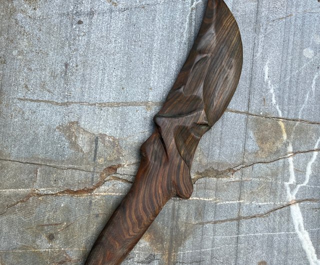 黒革・茶革製短剣吊りナスカン代用品(ハンドメイド)