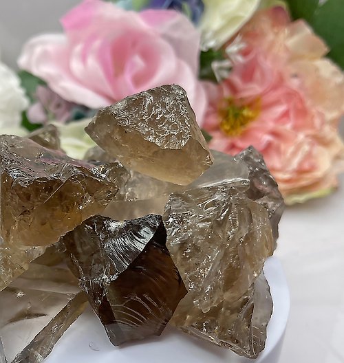 OLINA DESIGN歐林娜設計 天然稀有茶水晶原石礦 煙水晶 財富健康 茶晶 原礦石 水晶塊