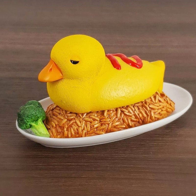 療癒食物系列-鴨鴨蛋包飯 Duck Omurice - 裝飾/擺設  - 塑膠 
