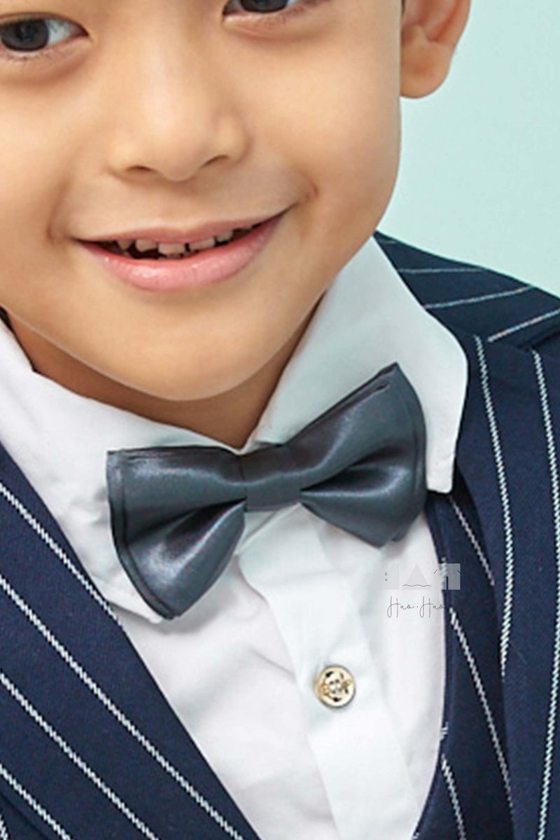 (rental only) HAO.HAO kids grey satin bow tie - Other - Other Materials Gray