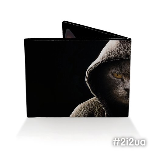 2i2UASHOP Tyvek Paper Slim Wallet, Cat in the hood ,tyvek wallet
