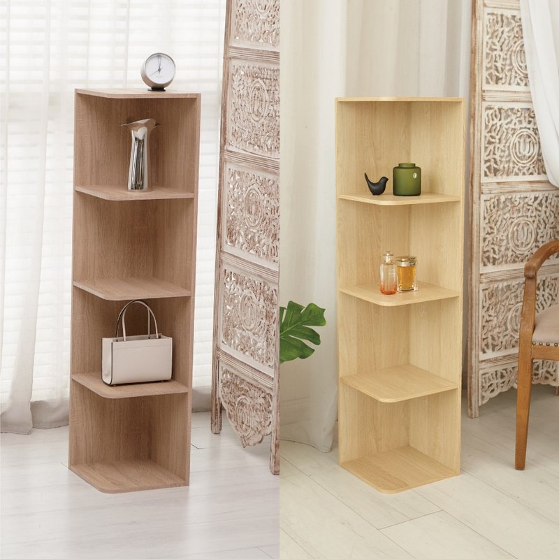 MIT日系簡約四層角落收納櫃(2色) - 書架/書擋 - 木頭 卡其色