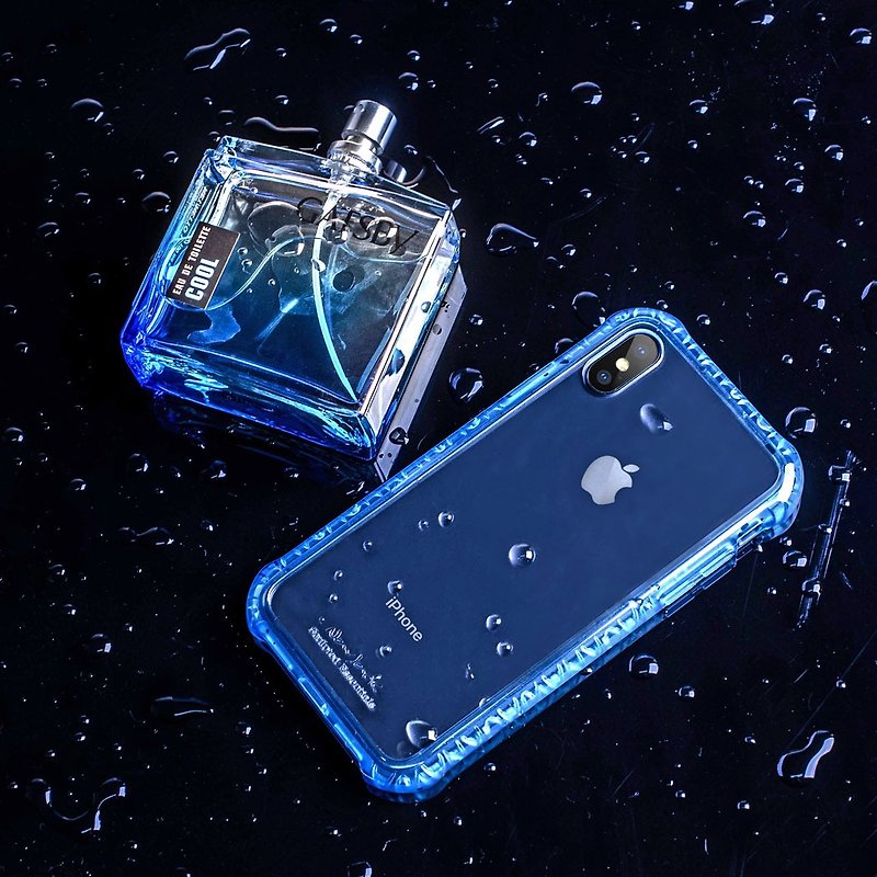 Rampart Series│iPhone X/Xs (5.8吋)│Shock absorbing case - Phone Cases - Plastic Blue