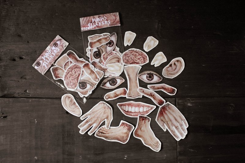Meat Nuggets sticker pack with 17 sheets in total (water-resistant stickers) - Stickers - Plastic 