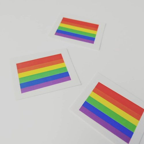 MINI LIFE 美好生活店 MINI LIFE X LGBT Rainbow Life 六色彩虹紋身貼紙/刺青貼紙(小)
