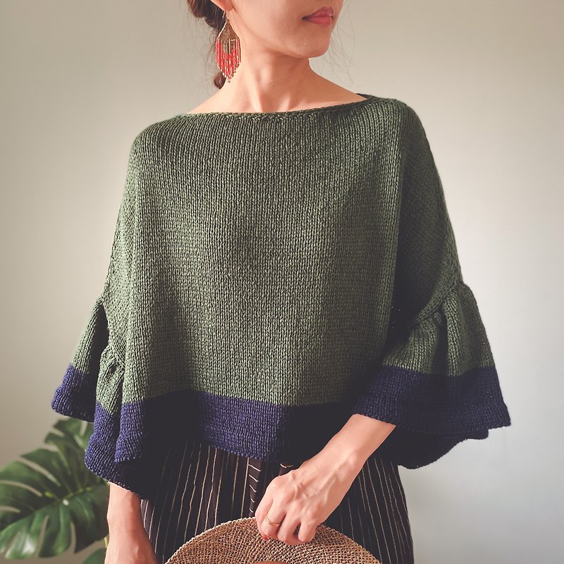 Pomper Cape Top Knitting Instructions Digital File - Digital Books & Magazines - Other Materials 