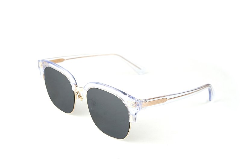 BEING Fashion Sunglasses-Transparent Silver (transparent and pure)/Can also be tried at home, please make an appointment - กรอบแว่นตา - วัสดุอื่นๆ สีใส