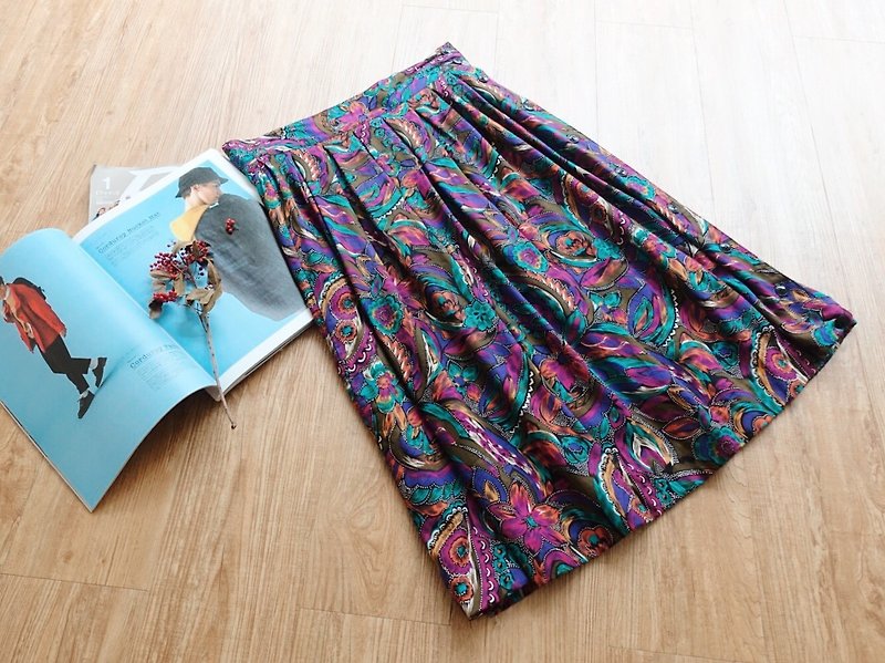 Vintage under / skirt no.117 tk - Skirts - Nylon Multicolor