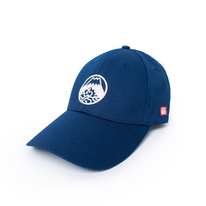 江戶勝 日系 中性 刺繡印花棒球帽(丈青色) #帽子#配件 - 帽子 - 棉．麻 藍色