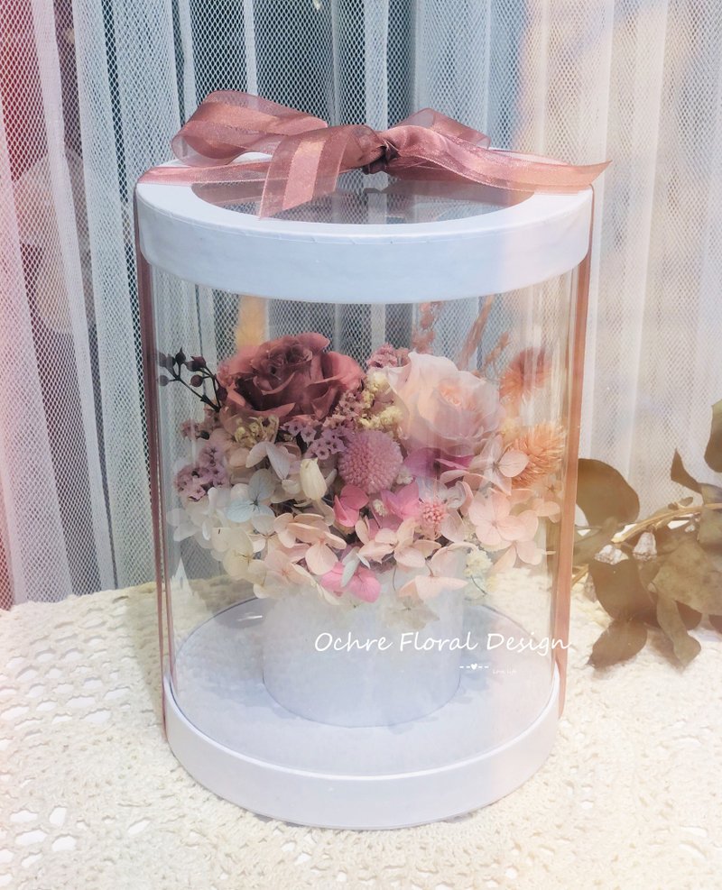 Ochre Korean Flower Tube Flower Box Flower Gift - ช่อดอกไม้แห้ง - พืช/ดอกไม้ สึชมพู