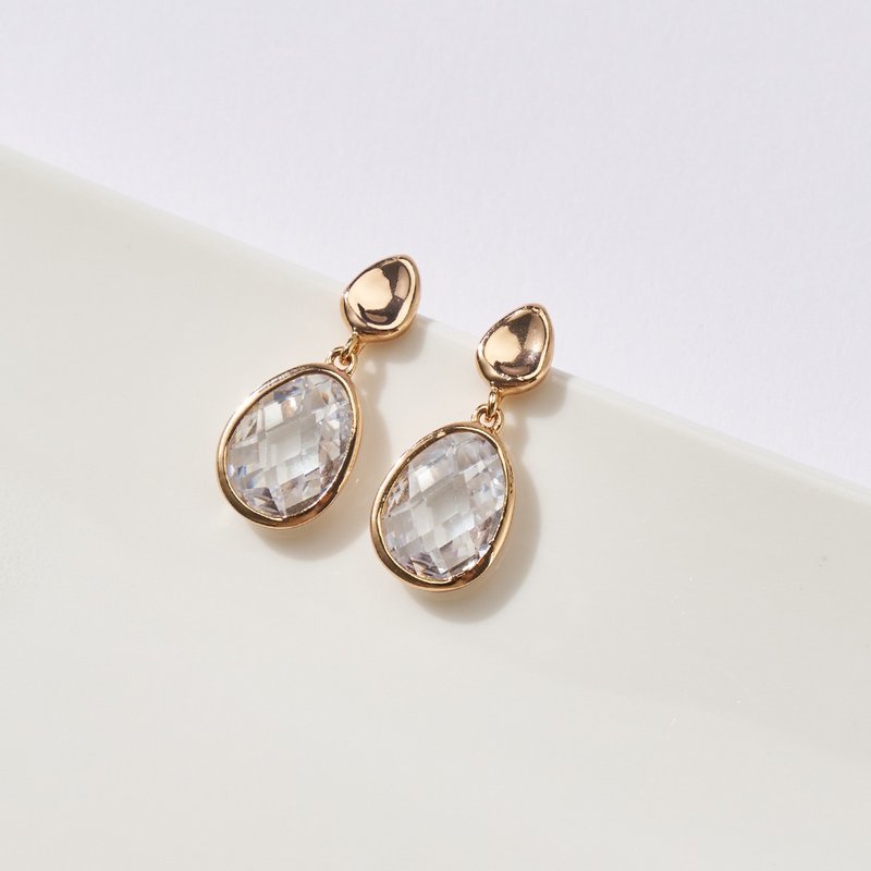 剔透棱鏡耳環(共四色) - 耳環/耳夾/耳骨夾 - 銅/黃銅 