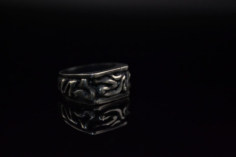 The Cage of the World - General Rings - Sterling Silver Gray