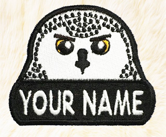 Owl Iron on Embroidered Patch Logo