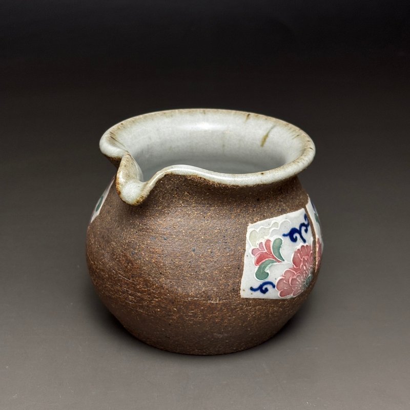 許旭倫 志野燒手繪浮雕茶海 - 茶壺/茶杯/茶具 - 陶 咖啡色
