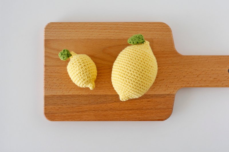 Yellow Lemon Crochet Catnip Toy - Pet Toys - Other Materials Yellow