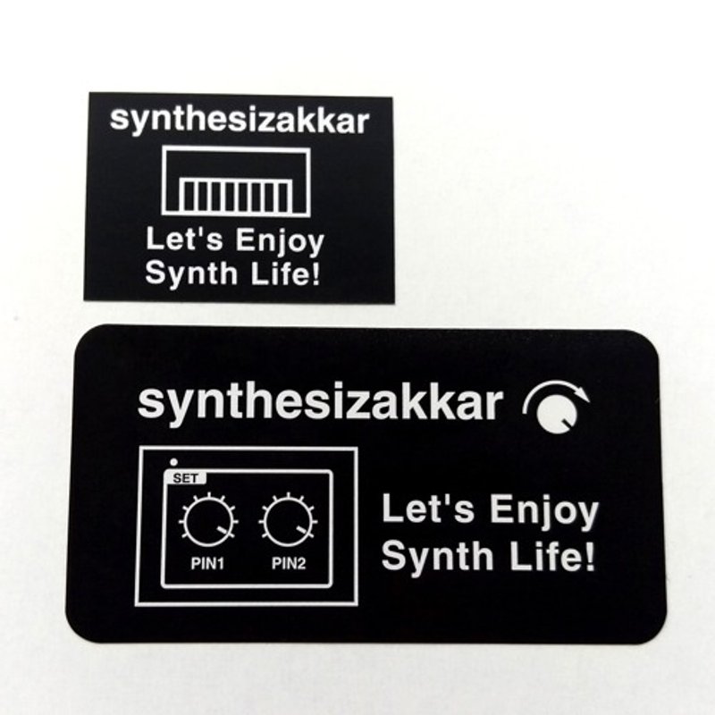【シール】Let's Enjoy Synth Life！シンセサイザッカー シール大小セット - 其他 - 紙 