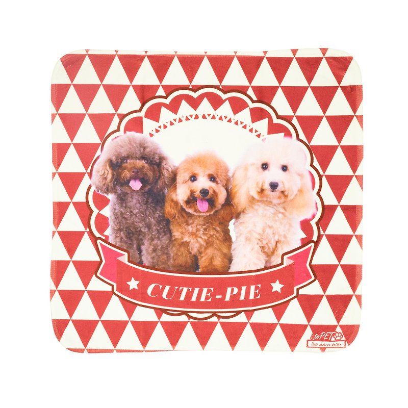 【 :toPET客製化】寵物毛巾 (雙面印刷35X35cm) - 寵物美容/清潔 - 其他材質 多色