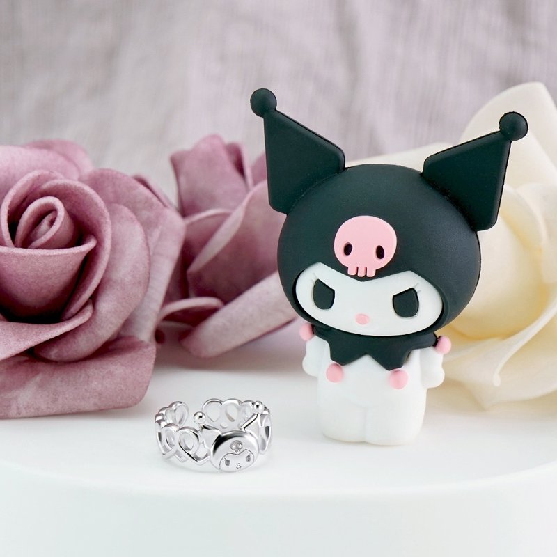 Kuromi Classic Collection-I.Love.Kuromi Sterling Silver Ring - แหวนทั่วไป - เงินแท้ สีเงิน