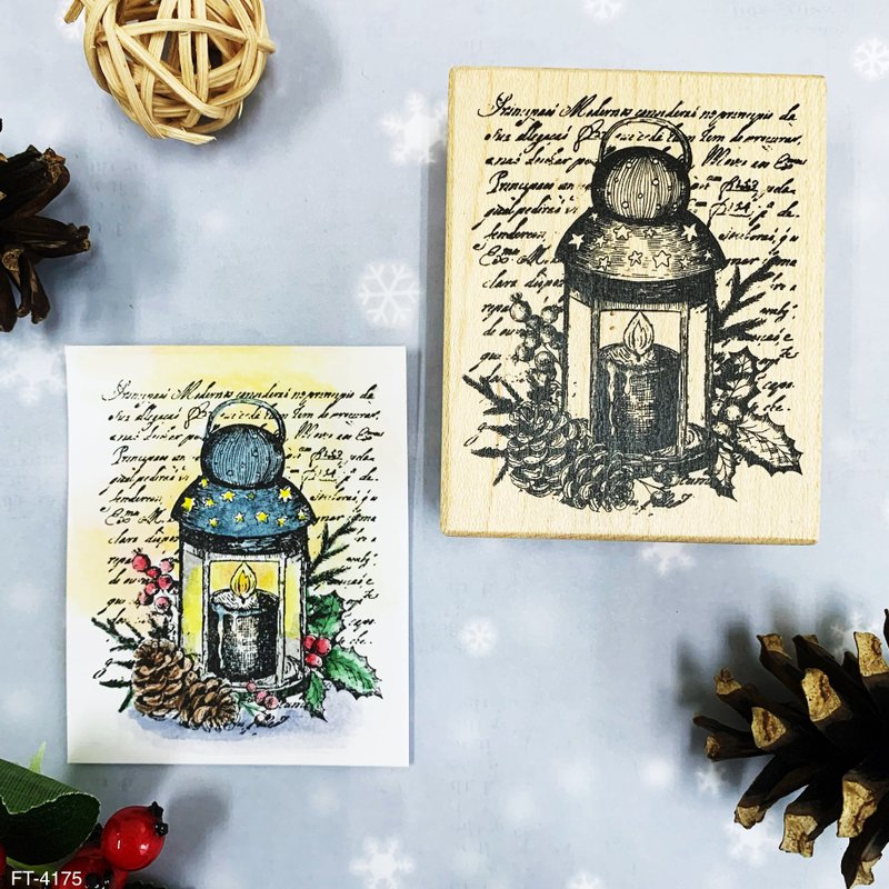 楓木印章-燭台與書寫字 FT-4175 - 印章/印台 - 木頭 